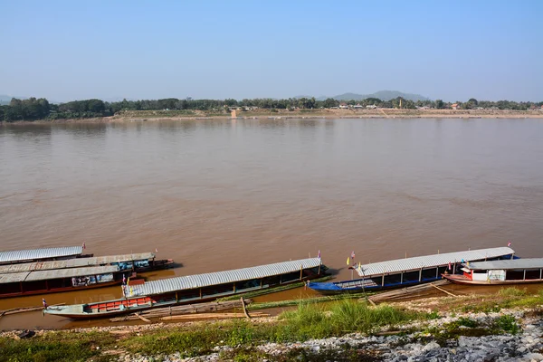 Naturalny widok rzeki khong w chaingkhan, Tajlandia — Zdjęcie stockowe