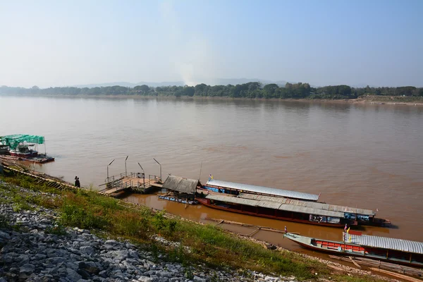 Vista natural do rio Khong em Chaingkhan, Tailândia — Fotografia de Stock