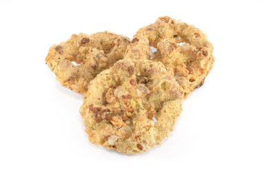 tekerlek Tay tatlı, pasta khanom kong, üzerinde beyaz izole