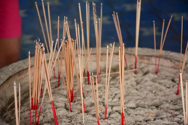 Joss sticks in to pot — Stock Photo, Image