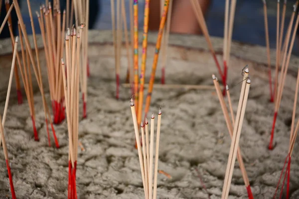 Joss sticks in to pot — Stock Photo, Image