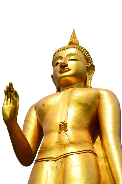 Estátua buddha isolado no fundo branco — Fotografia de Stock