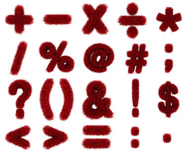 Kırmızı ot sembolleri matematik