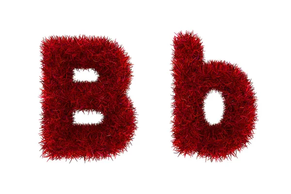 Red grass letters, upper and lowercase — Stock Photo, Image