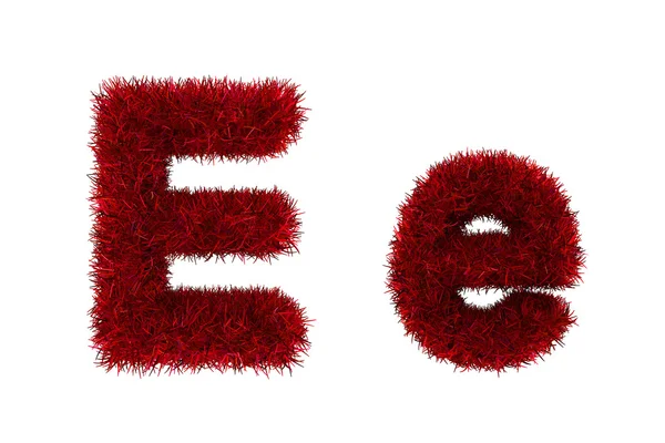 Red grass letters, upper and lowercase — Stock Photo, Image