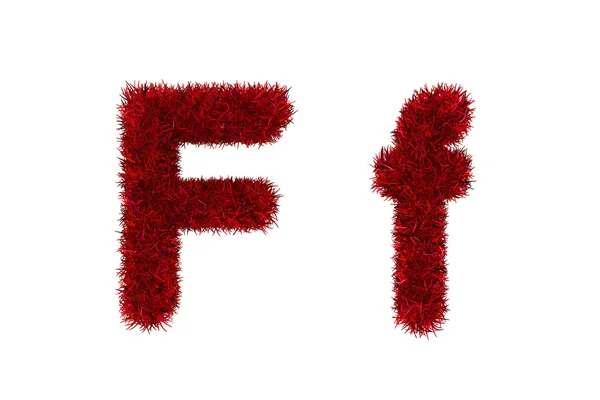 Red grass letters, upper and lowercase — Stock Photo, Image