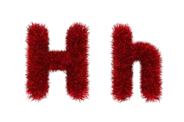 Red grass letters, upper and lowercase — Stock Photo, Image