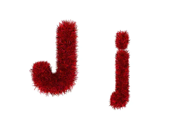 Red grass letters, upper and lowercase — Stock Photo, Image