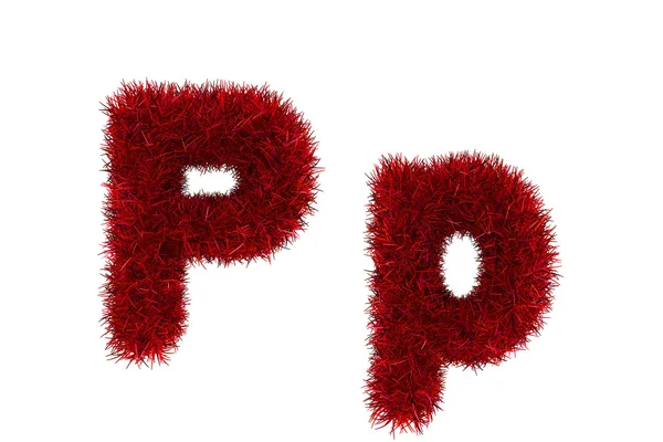 Red grass letters, upper and lowercase — Stock Photo, Image