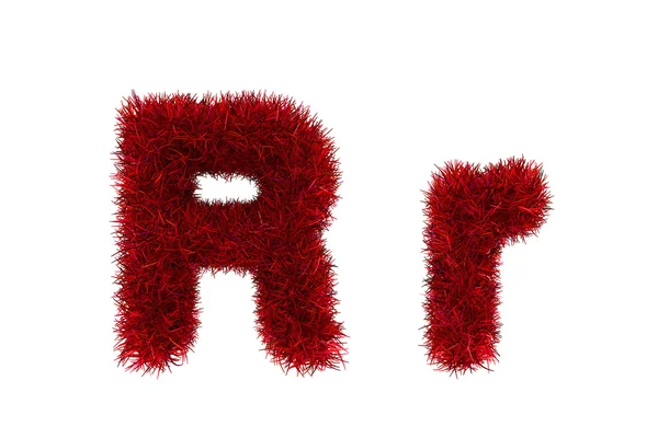 Red grass letters, upper and lowercase — Stock Photo, Image