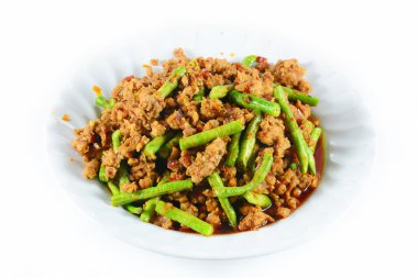 Kızarmış biber soslu domuz börülce Tay gıda, Isola ile yapıştırmak