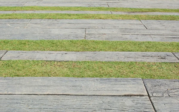 Concrete path with grasses — Stock Photo, Image