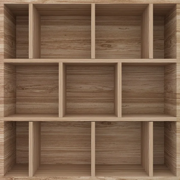 3d дерев'яні полиці для шоу-кейсу — стокове фото