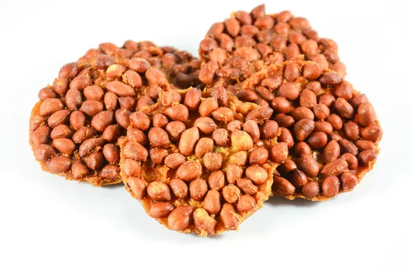 Thai peanut cracker made by peanut or groundnut — Stock Photo, Image