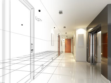 İki direkli tasarım iç salon