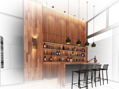 Kroki tasarlamak sayaç Bar, 3dwire çerçeve