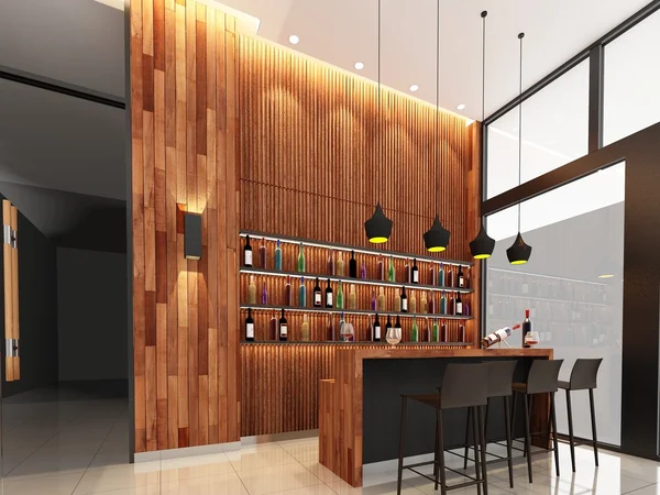 3d render dari bar counter — Stok Foto