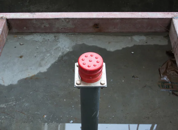 Car buffer of spring, elevator  absorber — Stock Photo, Image