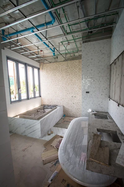 Bathroom under construction. — Stock Photo, Image