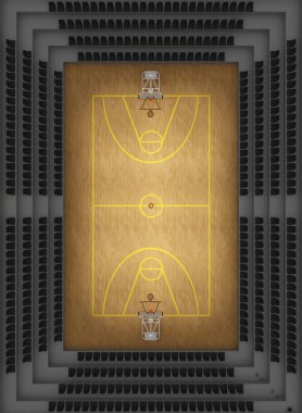 Üstte, 3d basketbol Stadı