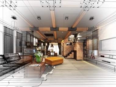 yaşayan, 3dwire kare render tasarım kroki