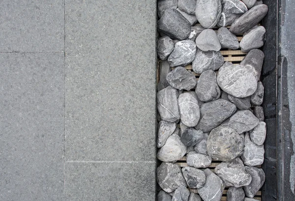 Gray Square Pavement with gravel — Stock Photo, Image