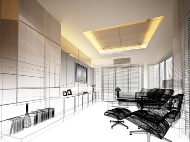 yaşayan, 3dwire kare render tasarım kroki