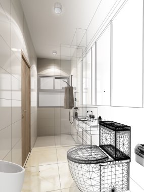 iç banyo 3D render