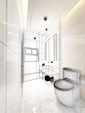 iç banyo 3D render