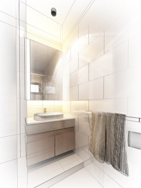 iç banyo 3D render