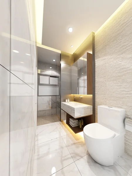 3d renderizado de baño interior — Foto de Stock