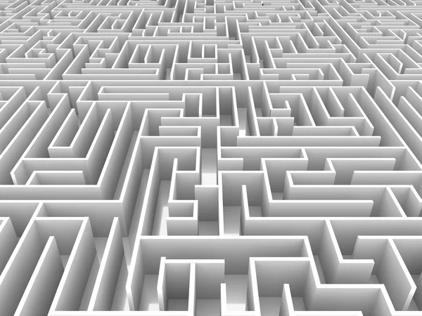 Labirinto interminável 3d illustratio — Fotografia de Stock