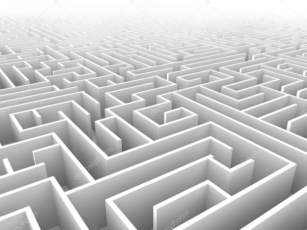 endless maze 3d illustratio