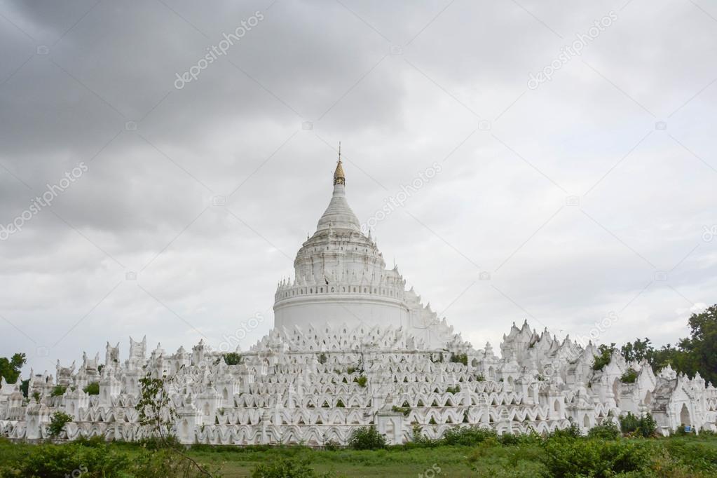 The white pagoda of Hsinbyume (Mya Thein Dan pagoda ) paya temple, Mingun, Mandalay - Myanmar