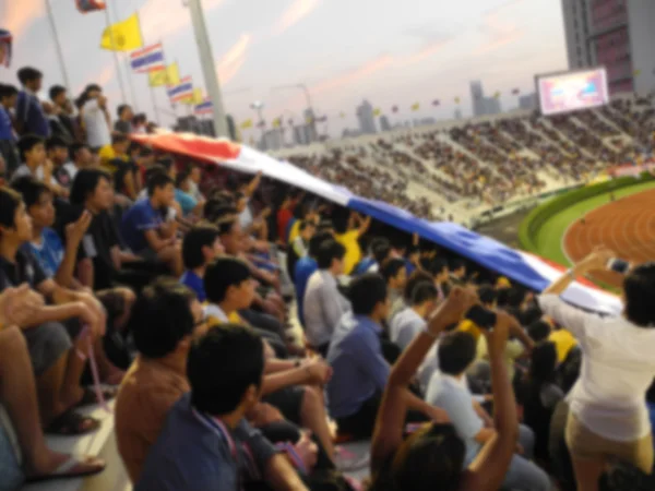 황혼, 태국에서 축구 또는 축구 경기장의 defocused 배경 — 스톡 사진