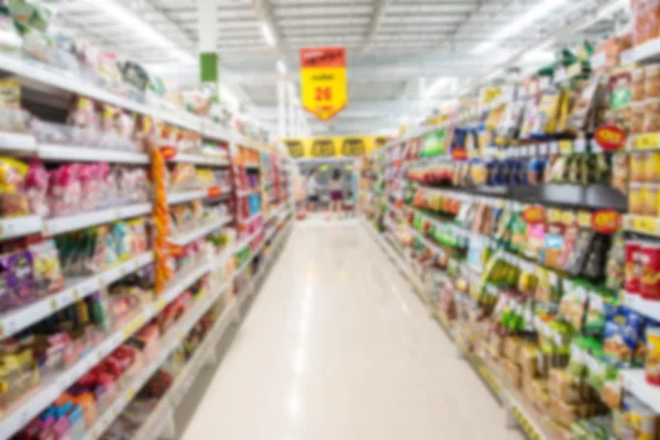 Supermercado em borrão para fundo — Fotografia de Stock