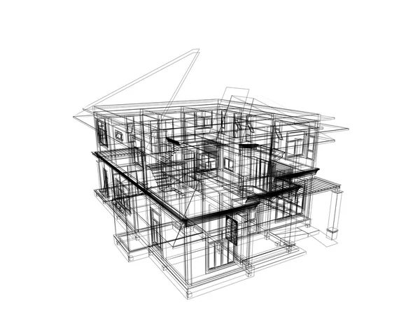 dış ev soyut kroki tasarımı