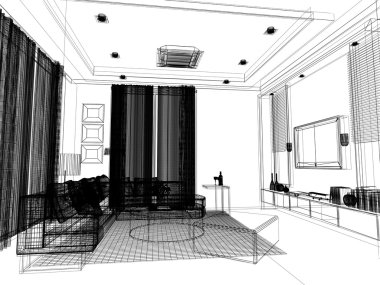 iç yaşam tasarım kroki