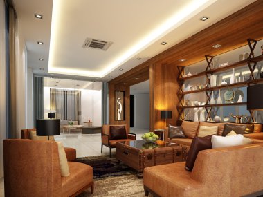 iç yaşam 3D render