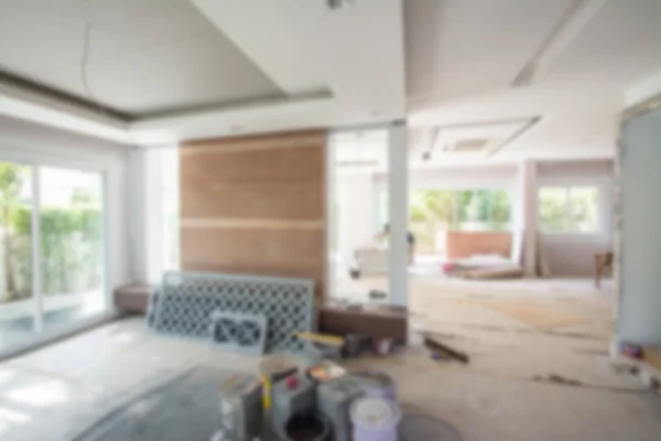 Blur Imagem da construção de interiores — Fotografia de Stock