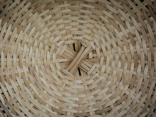 Old woven wood circular  pattern — Stock Photo, Image