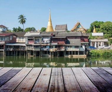 ahşap teras ile manzara