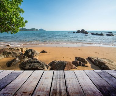 ahşap teras ile manzara