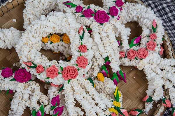 Flower garlands in thai style — Stock Photo, Image