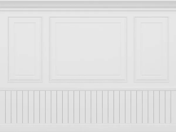 Mur blanc classique, rendu 3d — Photo