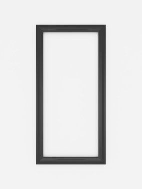 3D boş vintage kare beyaz duvar üzerinde