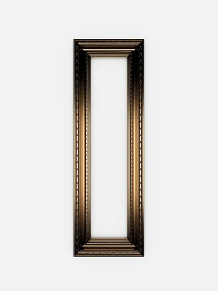 3D-lege vintage frames op de witte muur — Stockfoto