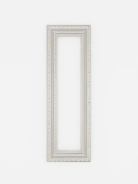 白い壁に 3 d 空のビンテージ フレーム — ストック写真