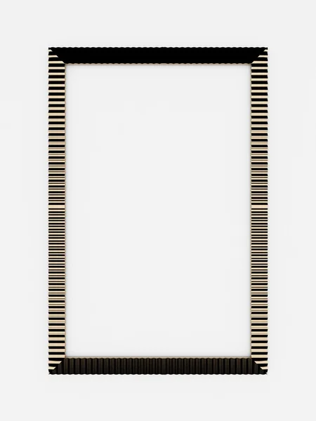 3D-lege vintage frames op de witte muur — Stockfoto