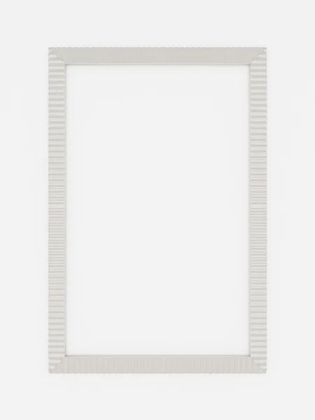 3d empty vintage frames on white wall — Stock Photo, Image